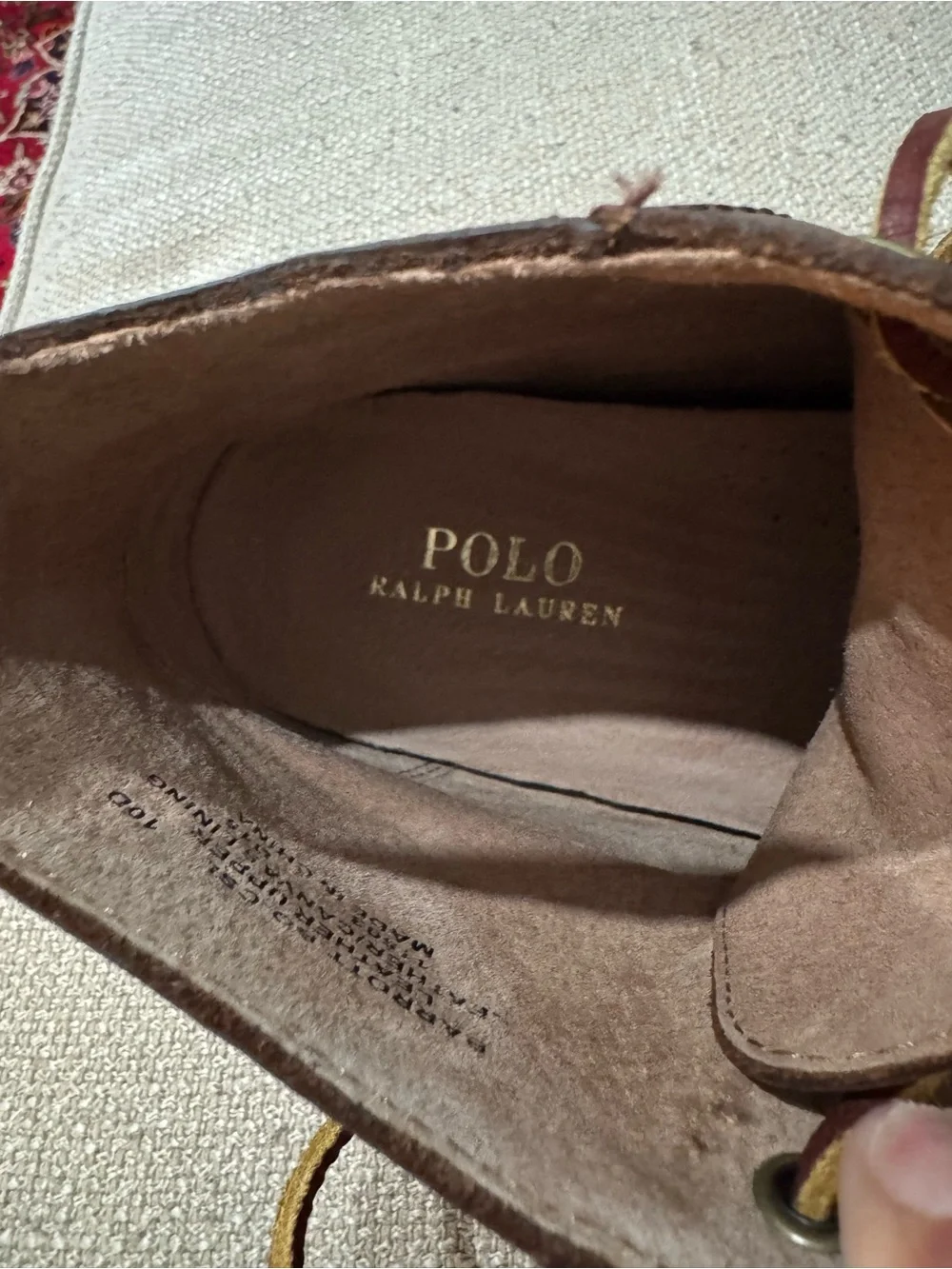 Polo Ralph Lauren Barrott brown lace up boots. 10D like new
